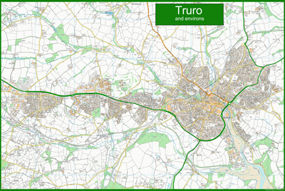 Tr Postcode Truro Street Map– I Love Maps