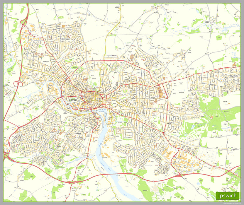 Ipswich Street Map I Love Maps