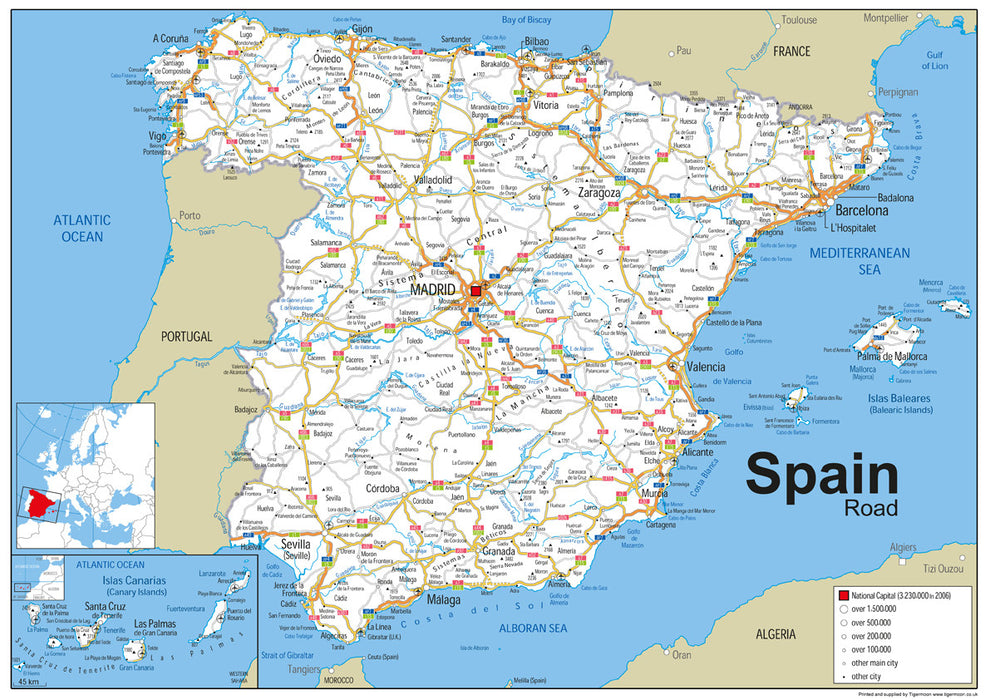 Spain Road Map