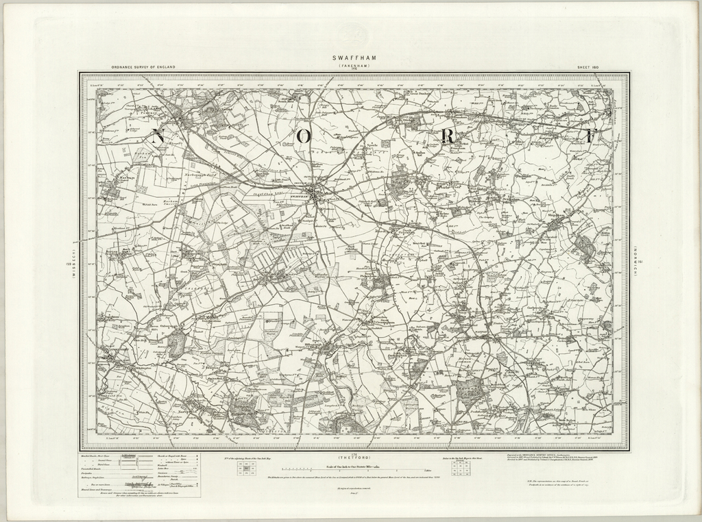 1890 Collection Swaffham (Fakenham) Ordnance Survey Map I Love Maps