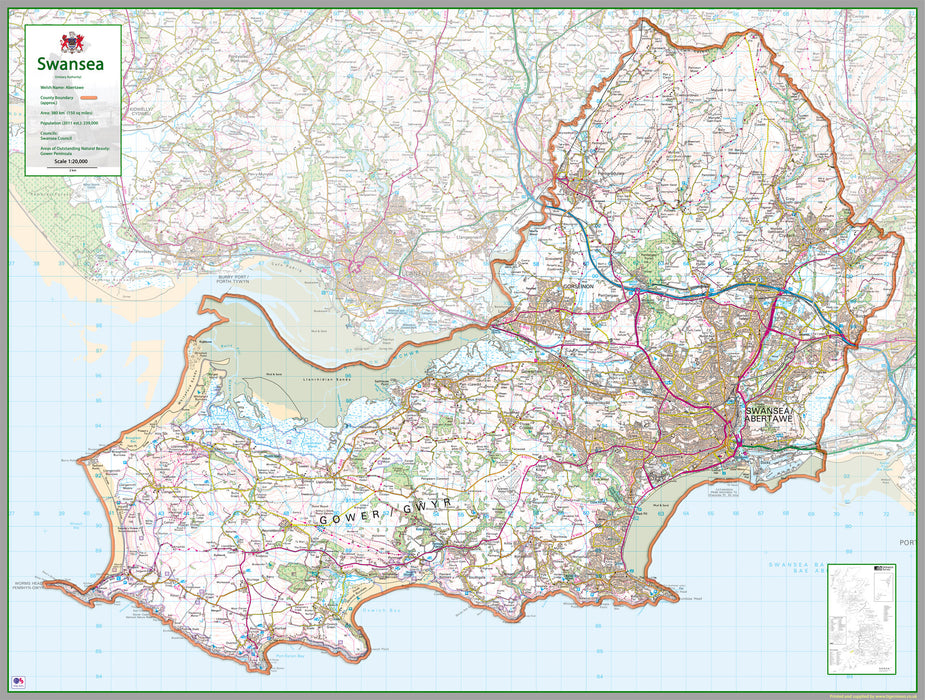 Swansea County Map