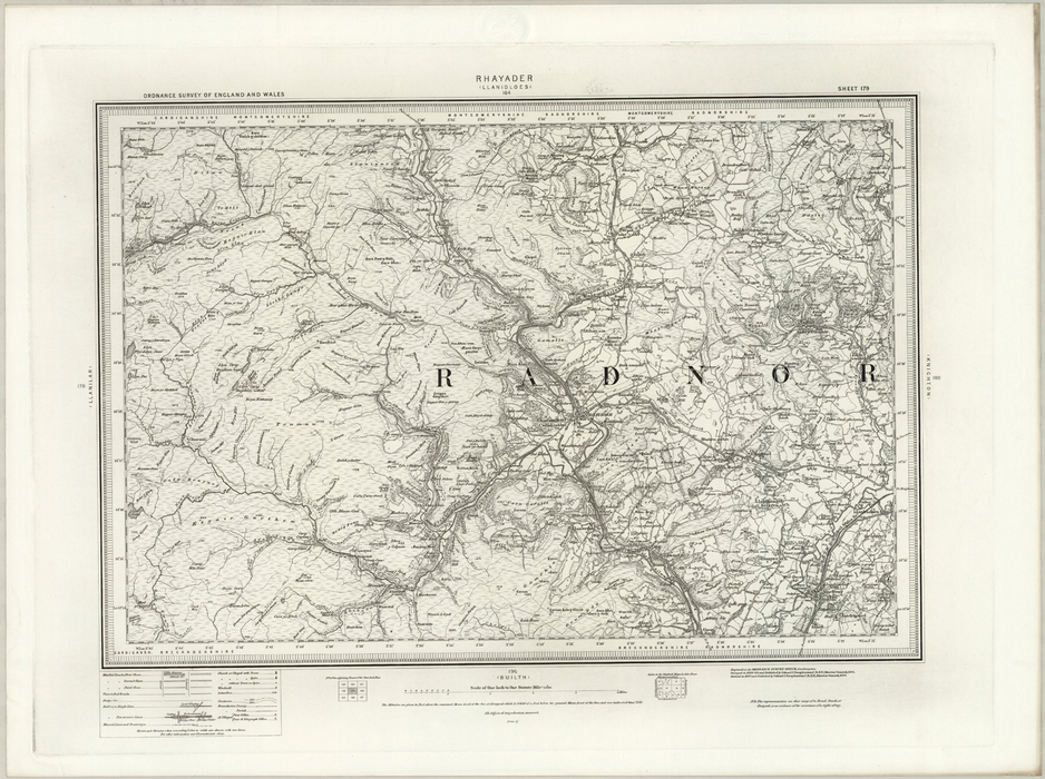 1890 Collection - Rhayader (LLanidloes) Ordnance Survey Map