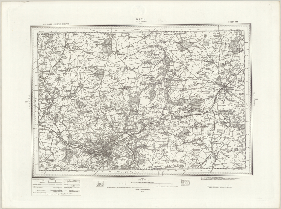 1890 Collection - Bath (Malmesbury) Ordnance Survey Map