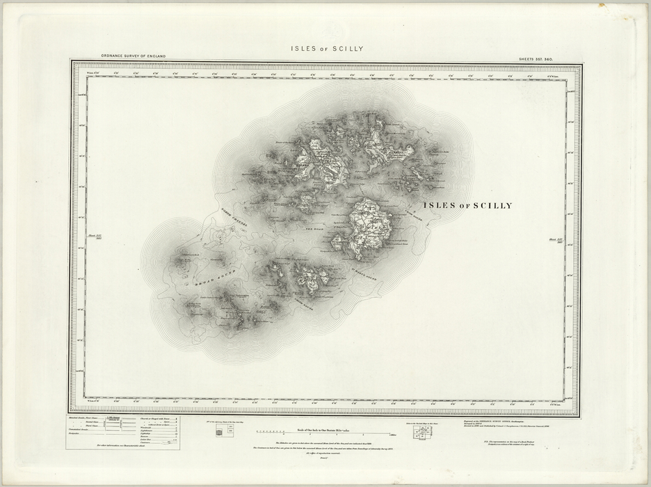 1890 Collection - Isles of Scilly Ordnance Survey Map