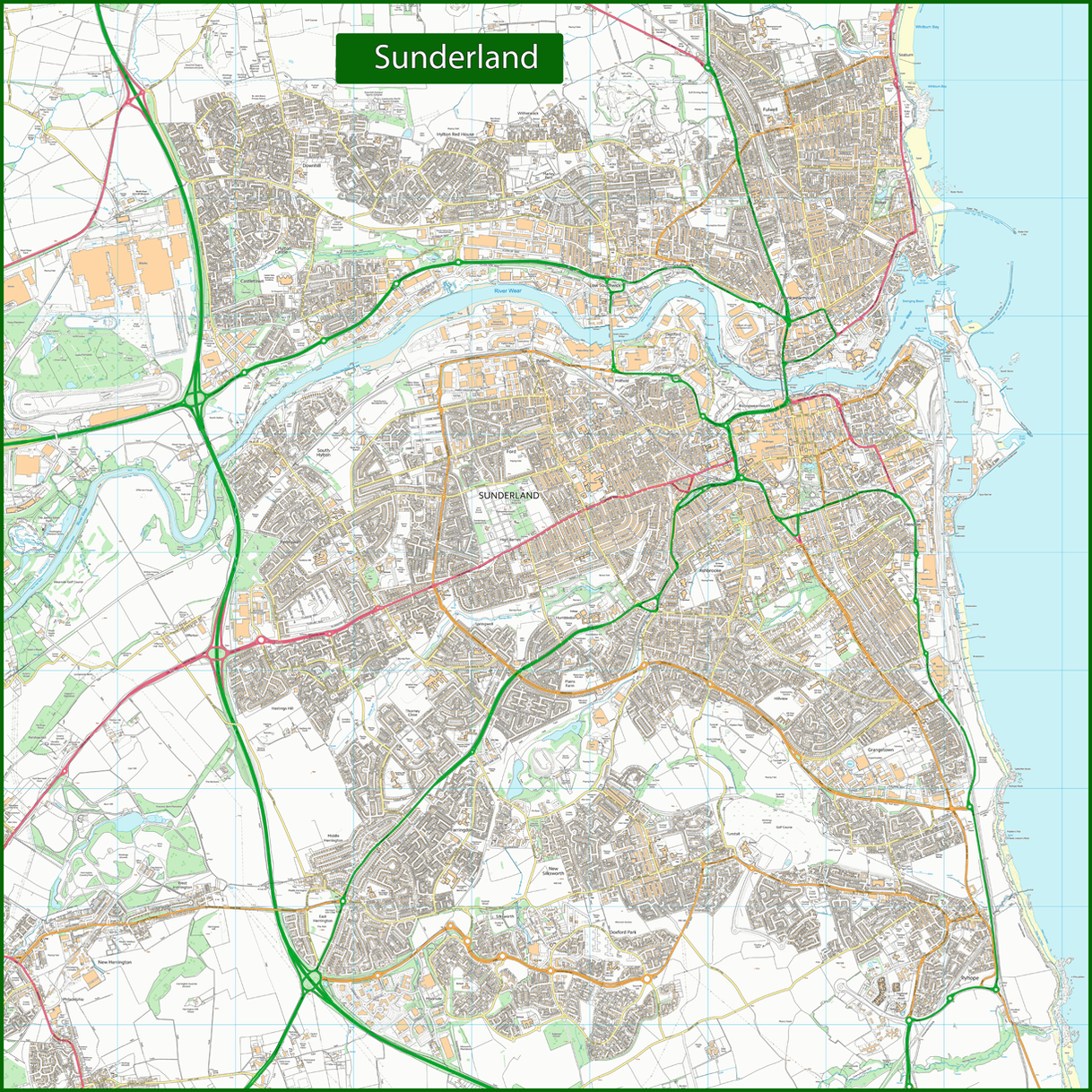 4055 Postcode Map Sunderland Street Map– I Love Maps