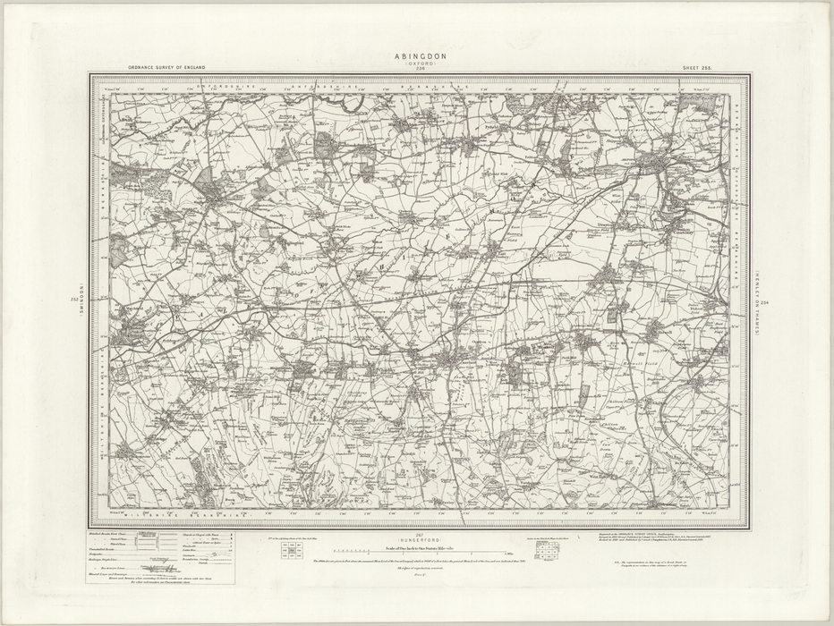 1890 Collection - Abingdon (Oxford) Ordnance Survey Map