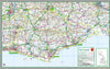 map of East Sussex, England, UK.  This map covers the towns      Battle     Brighton     Crowborough     Eastbourne‎     Hailsham‎     Hastings     Heathfield     Hove     Lewes     Newhaven     Rye     Seaford     Uckfield‎     Wadhurst‎     Winchelsea