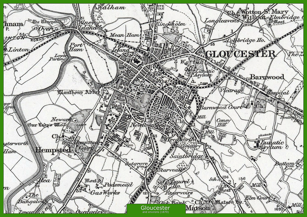 Gloucester and Environs - Ordnance Survey of England and Wales 1870 Series
