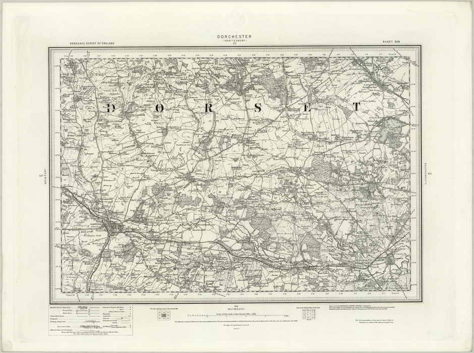 1890 Collection - Dorchester (Shaftesbury) Ordnance Survey Map