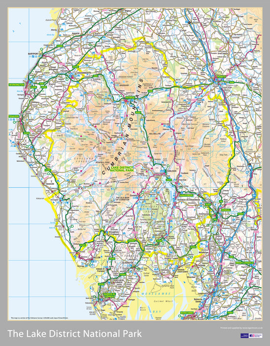 The Lake District National Park Map