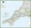 map of Cornwall, a county in England, UK.  This map covers the city of Truro and:      Land's End     Lizard Point     Bude     Boscastle     Saltash     Newquay     St Austell     Penzance     St Ives