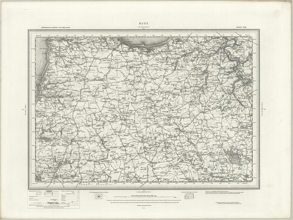 1890 Collection - Bude (Bideford) Ordnance Survey Map