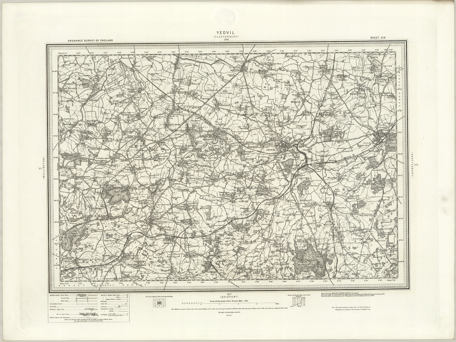 1890 Collection - Yeovil (Glastonbury) Ordnance Survey Map