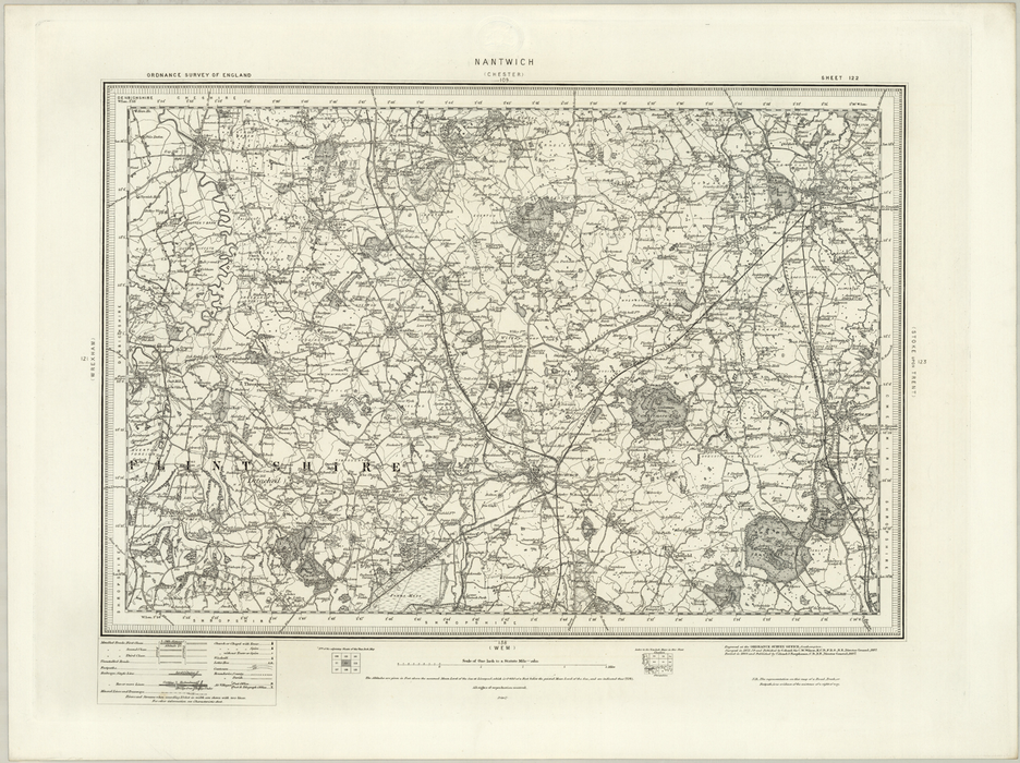 1890 Collection - Natwich (Chester) Ordnance Survey Map