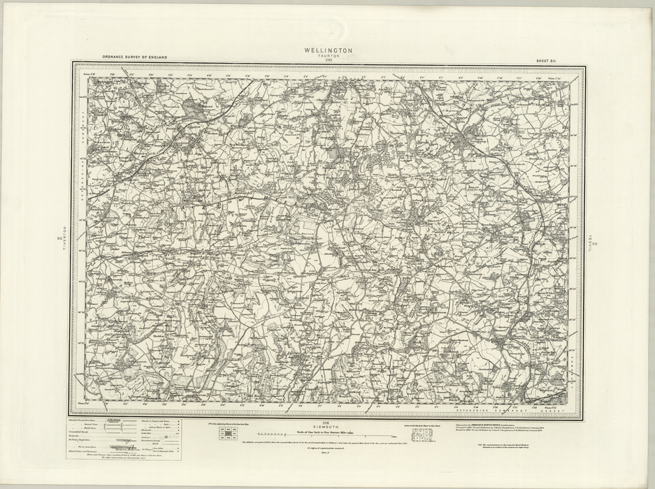 1890 Collection - Wellington (Taunton) Ordnance Survey Map