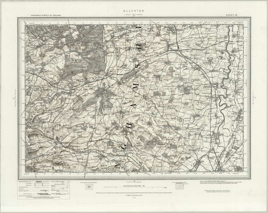 1890 Collection - Ollerton (East Retford) Ordnance Survey Map
