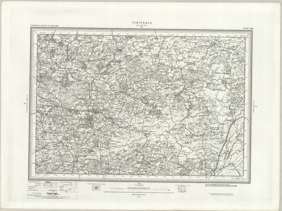1890 Collection - Tenterden (Maidstone) Ordnance Survey Map