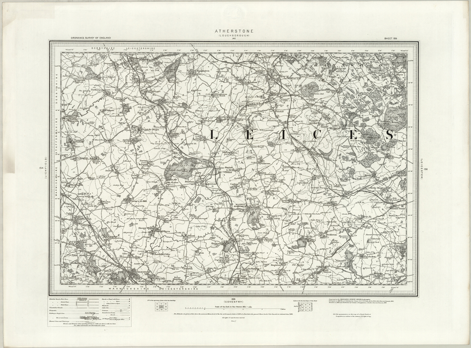 1890 Collection - Atherstone (Loughborough) Ordnance Survey Map