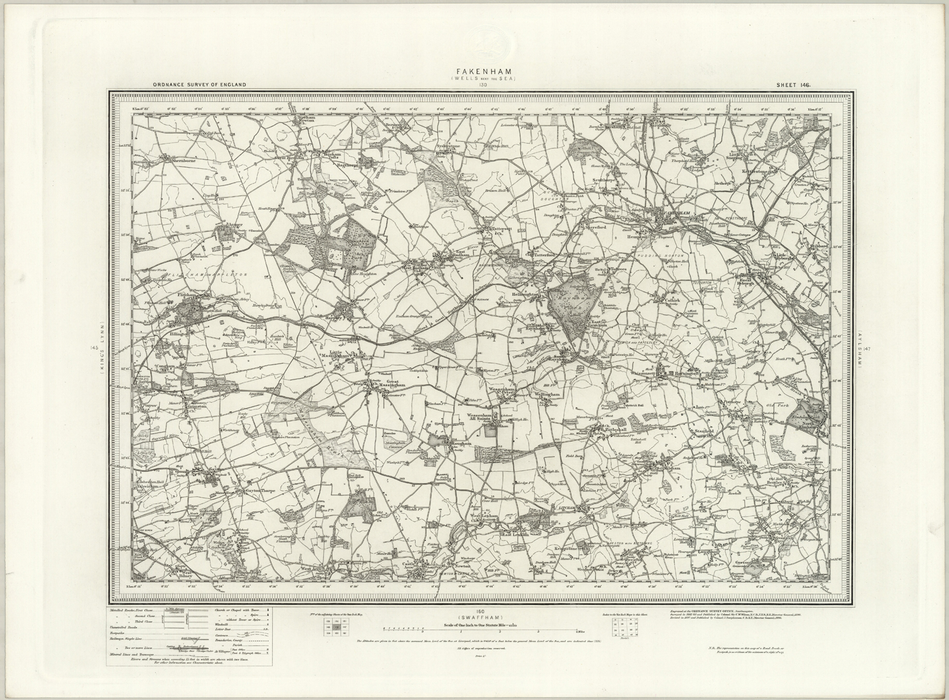 1890 Collection - Fakenham (Wells next to the Sea) Ordnance Survey Map