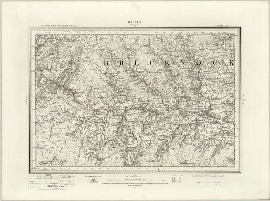 1890 Collection - Brecon (Builth) Ordnance Survey Map