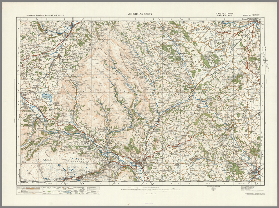 1920 Collection - Abergavenny Ordnance Survey Map