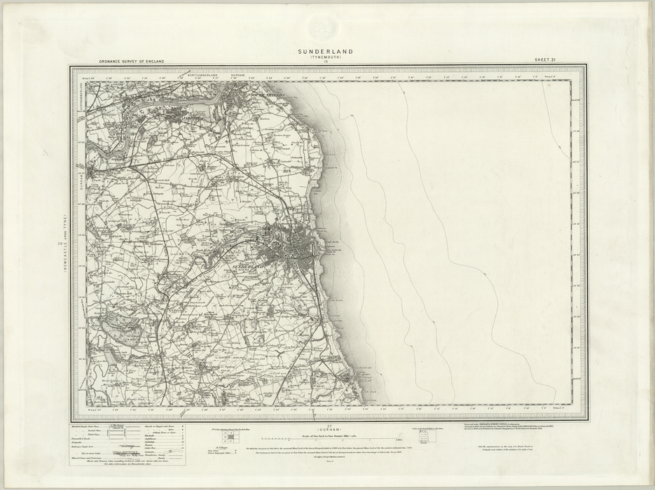 1890 Collection - Sunderland (Tynemouth) Ordnance Survey Map