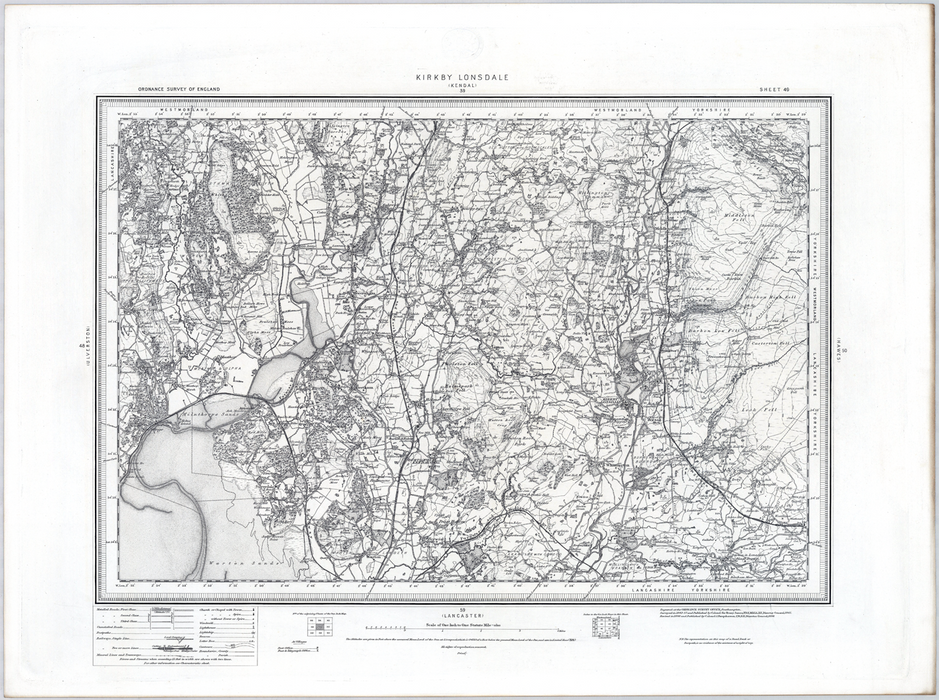 1850 Kirkby Lonsdale Ordnance Survey Map