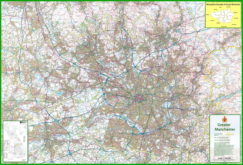 Greater Manchester Map