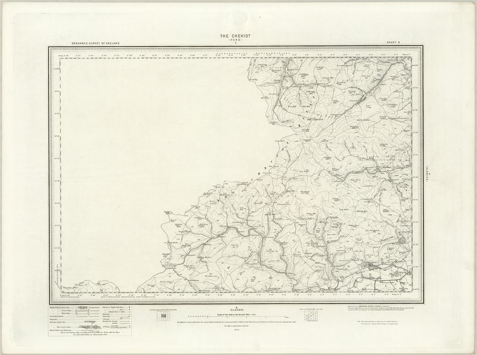 1890 Collection - The Cheviot Ordnance Survey Map