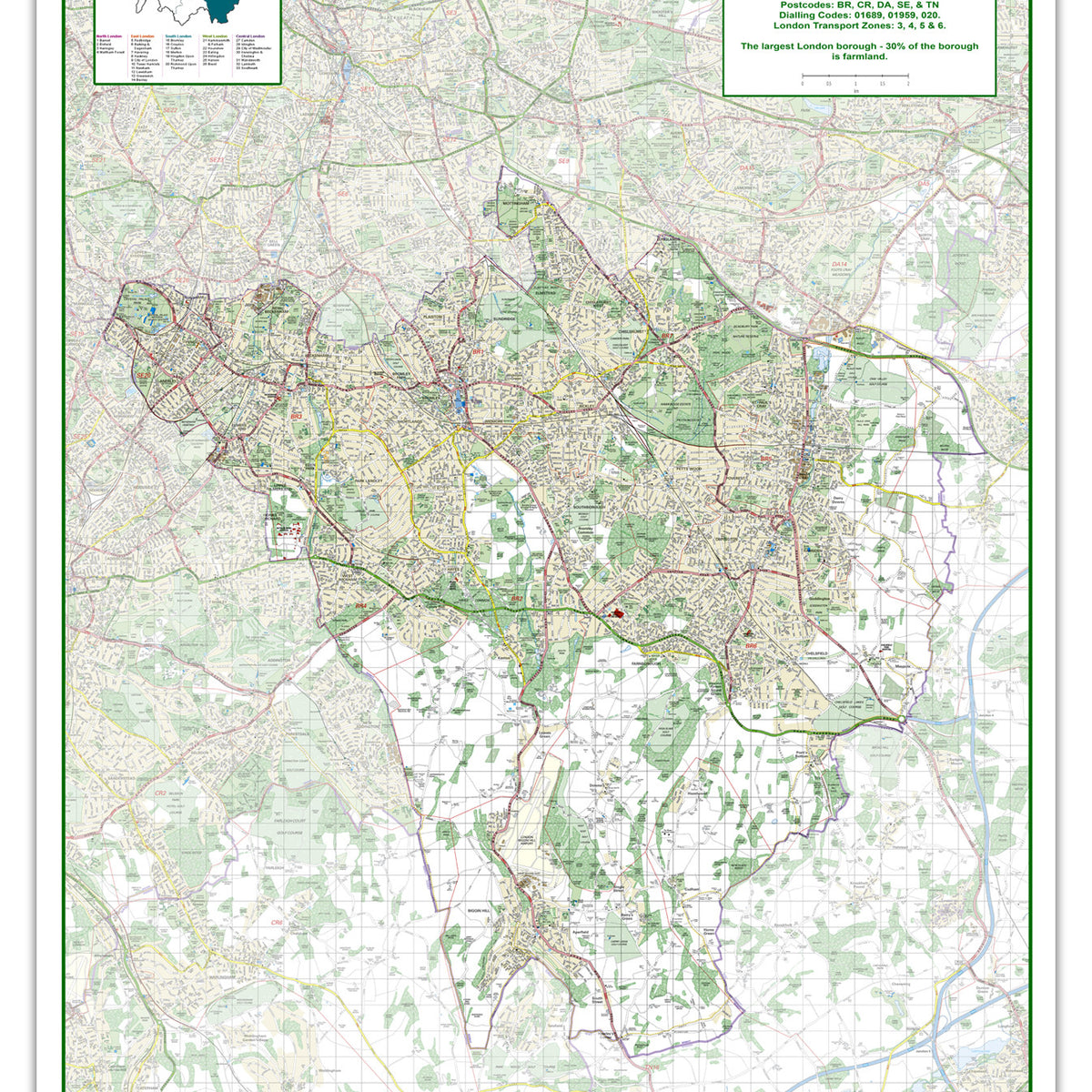 Br1 Postcode Map Bromley London Borough Map– I Love Maps