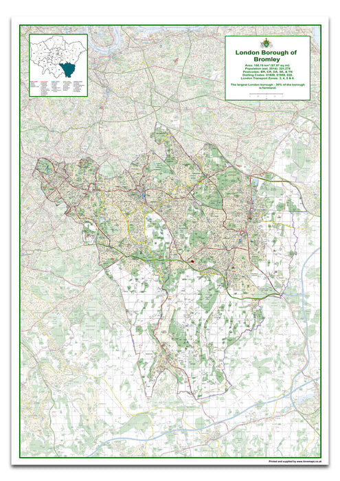 Bromley London Borough Map