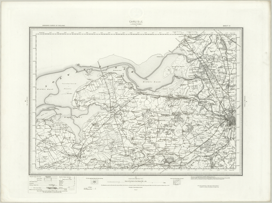 1890 Collection - Carlisle Ordnance Survey Map