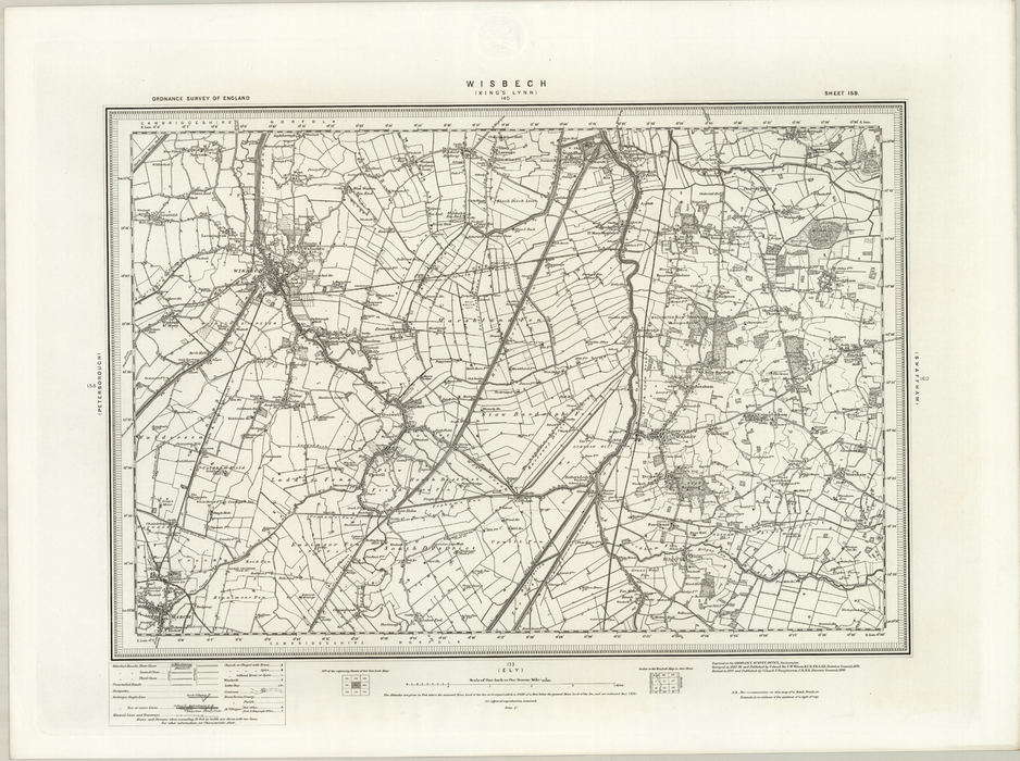 1890 Collection - Wisbech (King's Lynn) Ordnance Survey Map