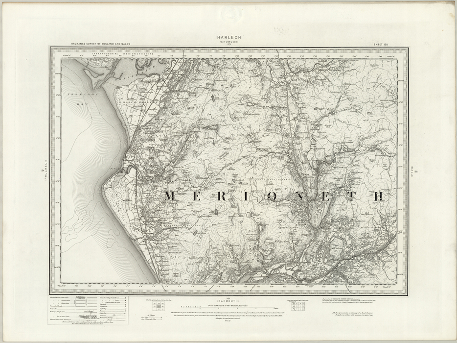 1890 Collection - Harlech (Snowdon) Ordnance Survey Map