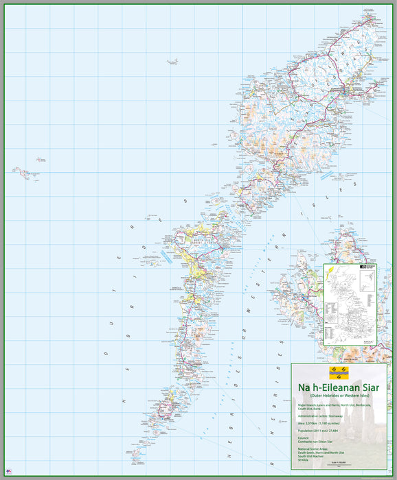 Na h Eileanan Siar County Map