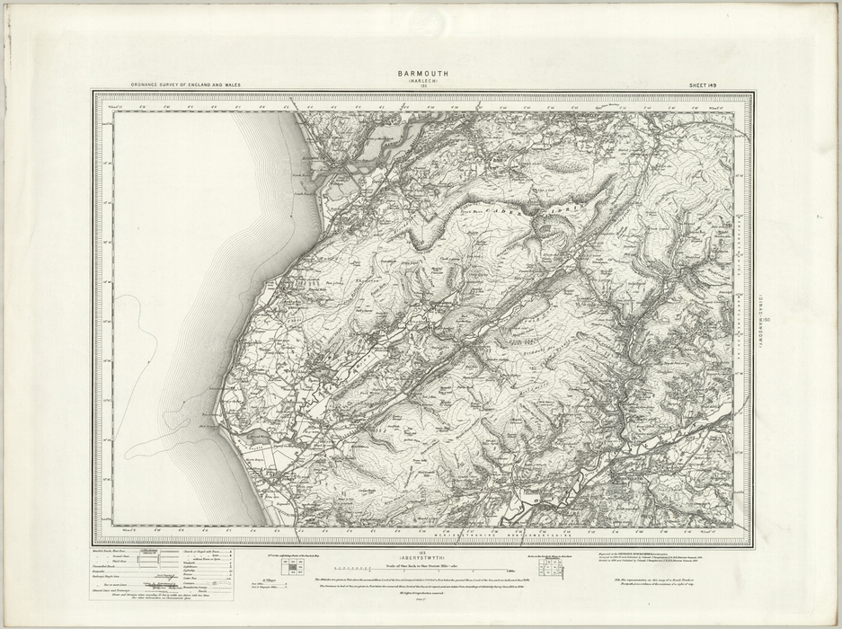 1890 Collection - Barmouth (Harleigh) Ordnance Survey Map