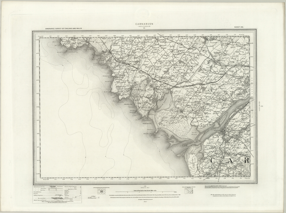 1890 Collection - Carnarvon (Holyhead) Ordnance Survey Map