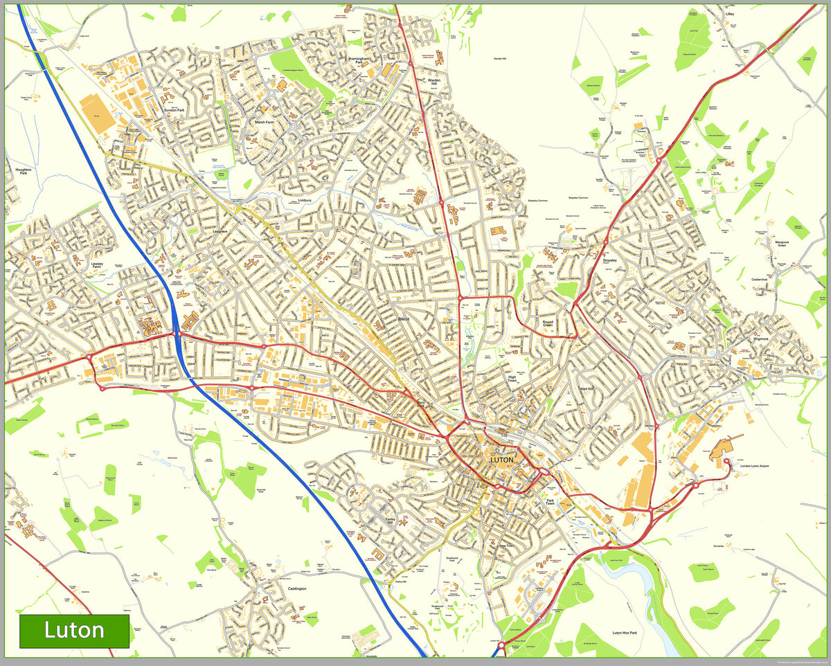 Luton Street Map I Love Maps Luton Street Map I Love Maps