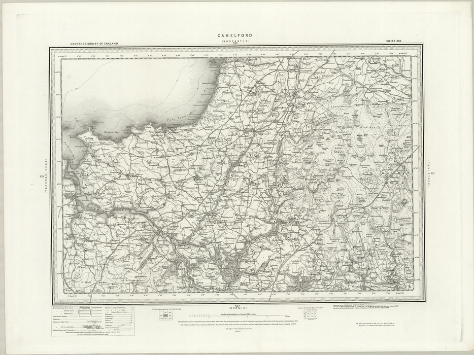 1890 Collection - Camelford (Boscastle) Ordnance Survey Map