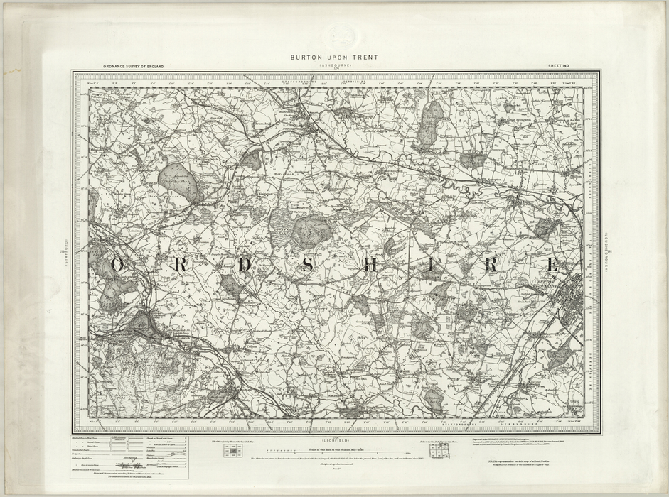 1890 Collection - Burton upon Trent (Ashbourne) Ordnance Survey Map