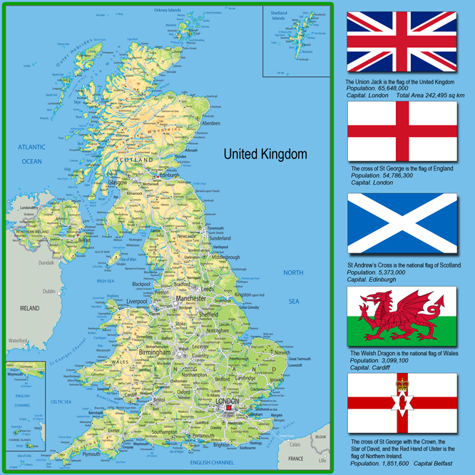 United Kingdom Map Placemat