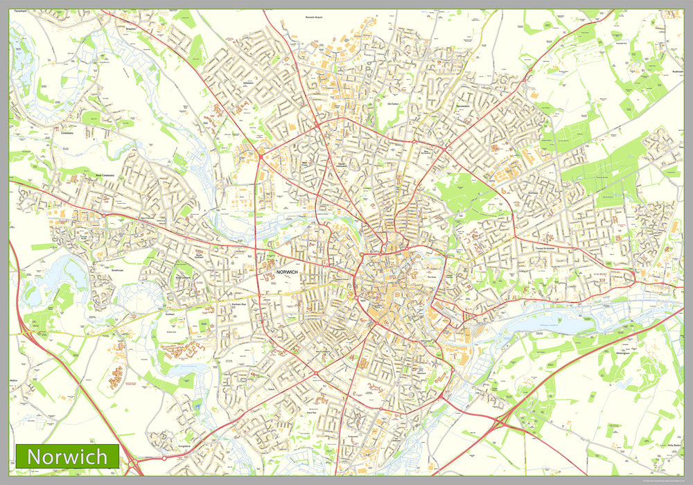 Norwich Street Map