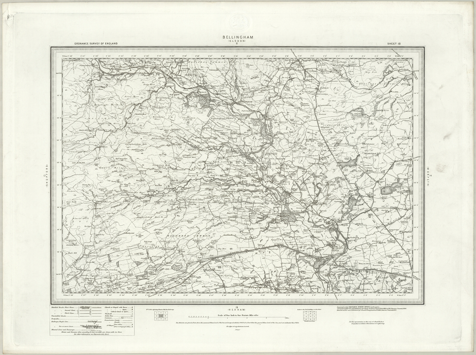 1890 Collection - Bellingham Ordnance Survey Map