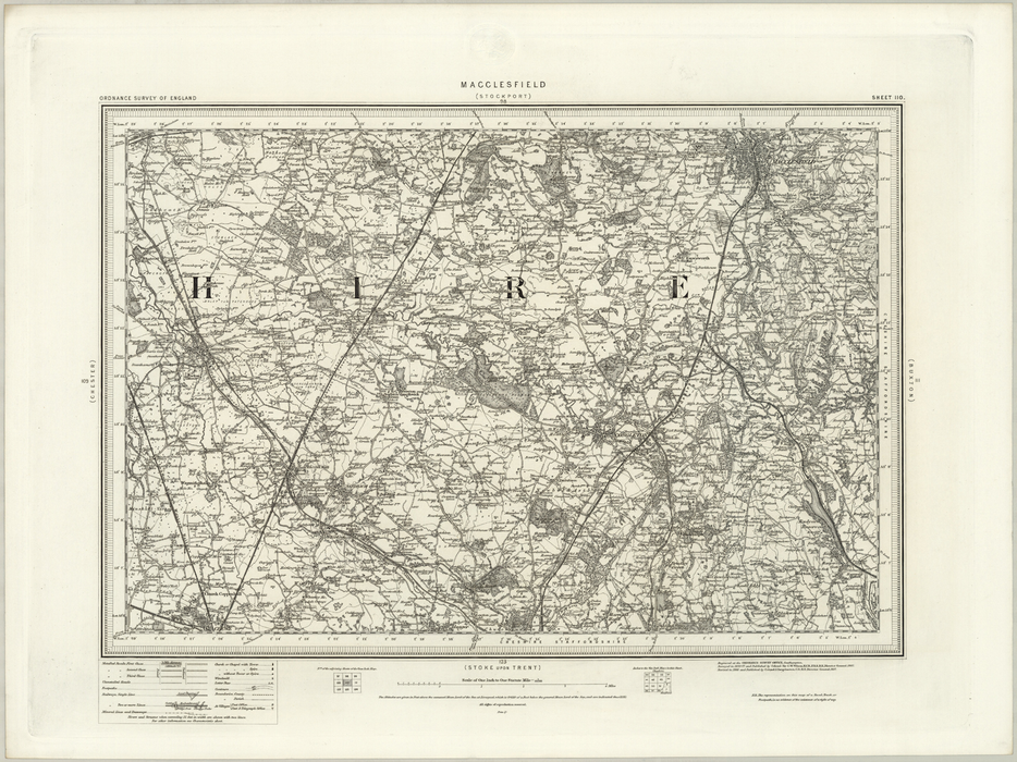 1890 Collection - Macclesfield (Stockport) Ordnance Survey Map