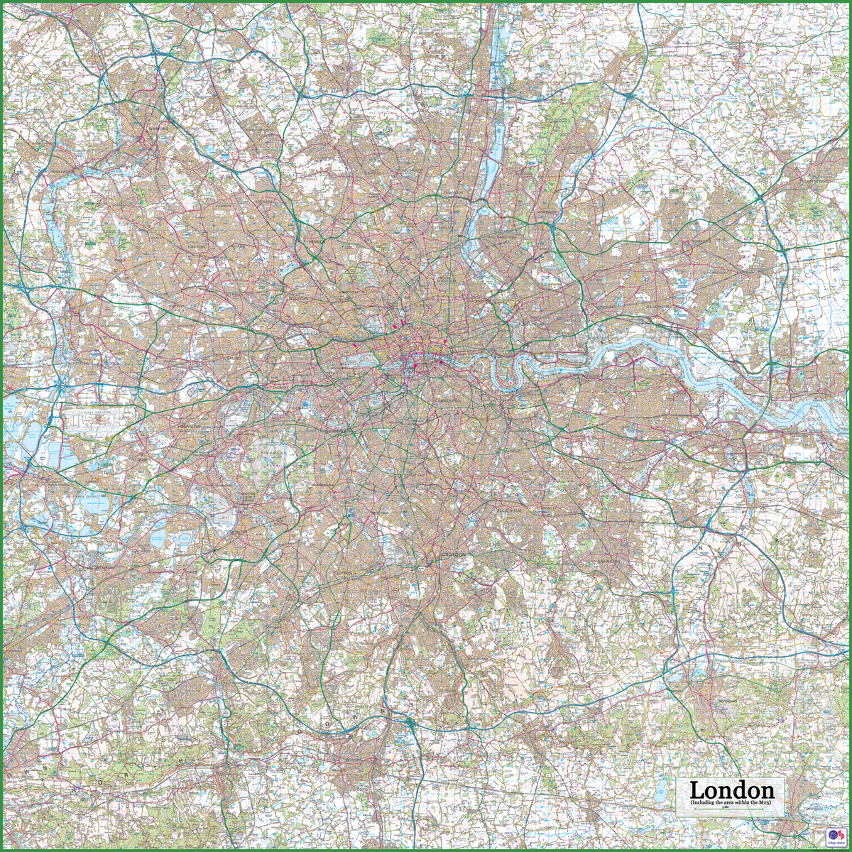 London Within the M25 Map– I Love Maps