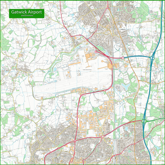 Gatwick Airport Street Map