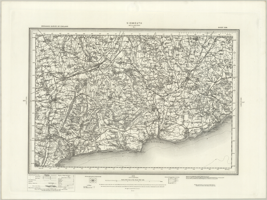 1890 Collection - Sidmouth (Wellington) Ordnance Survey Map