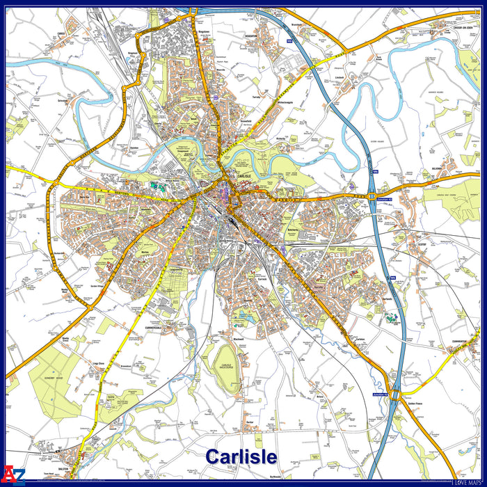 Carlisle 10k x 10k A-Z Map