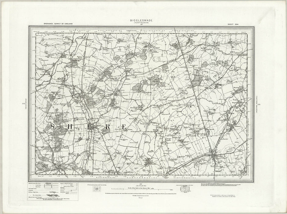 1890 Collection - Bigglesworth (Huntingdon) Ordnance Survey Map
