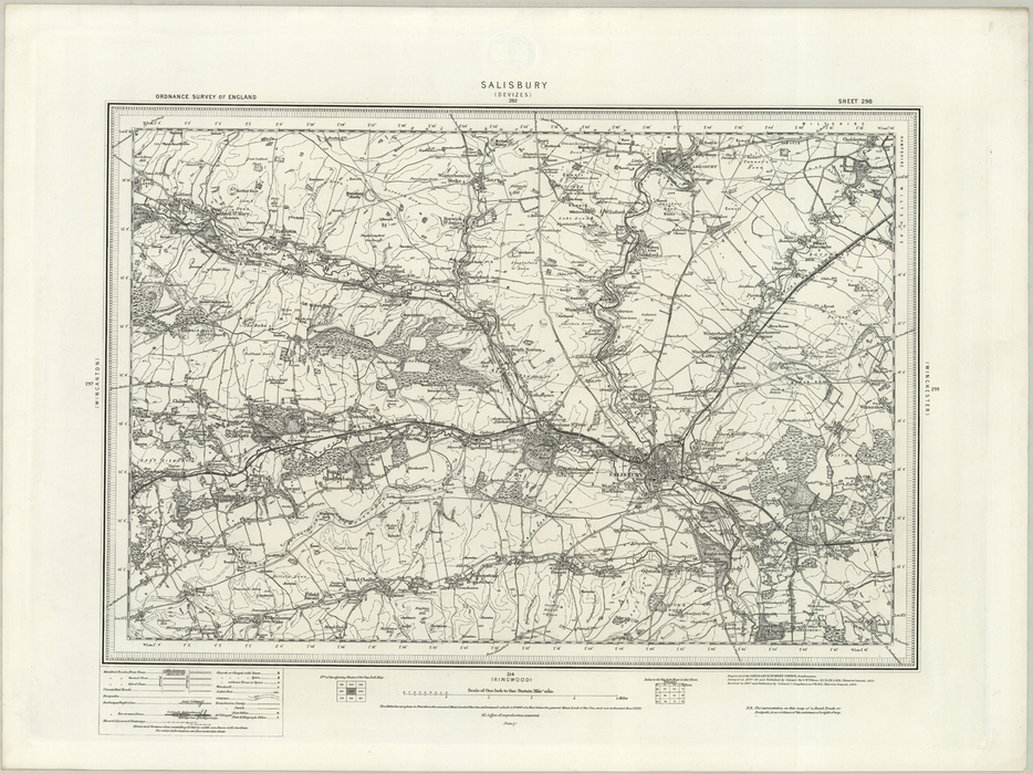 1890 Collection - Salisbury (Devizes) Ordnance Survey Map